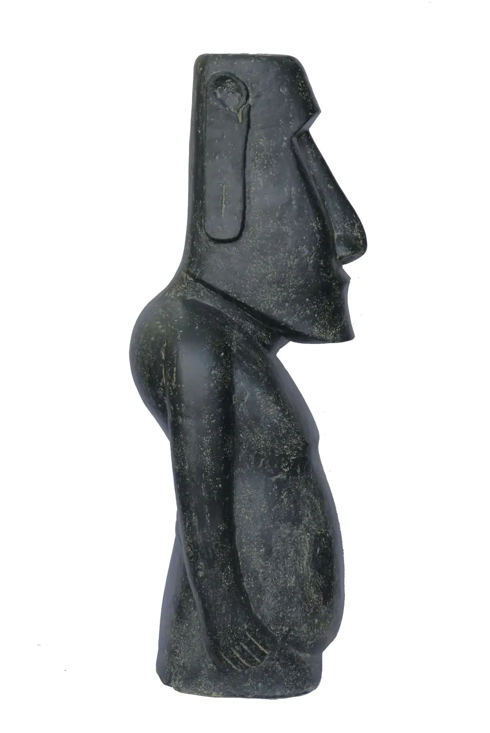  Product image 5 of the product “Moai full body, 127cm Height | Cast stone, handcrafted & coloured ”